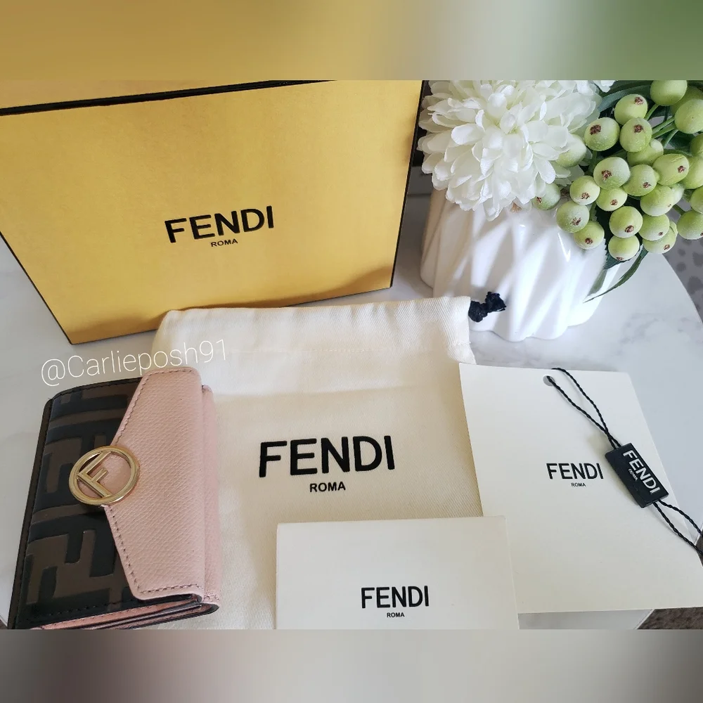 Authentic Pre-owned Fendi Zucca F Is FF Micro Trifold Compact Wallet - Picture 4 of 16